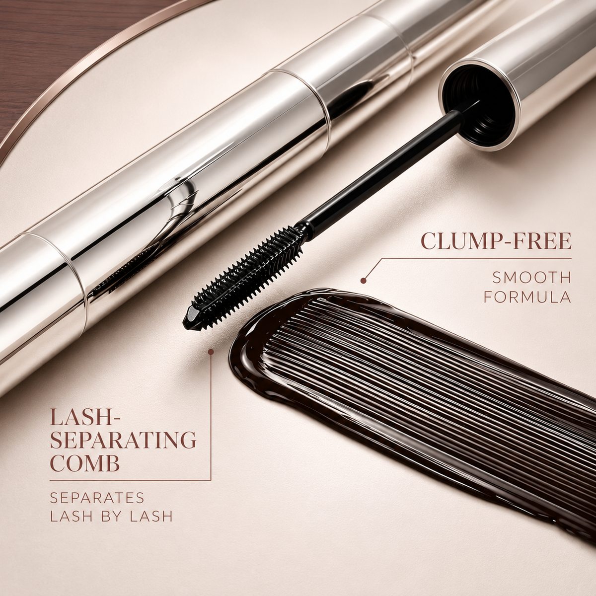 Lengthening & Volumizing Mascara – Clump-Free Lashes