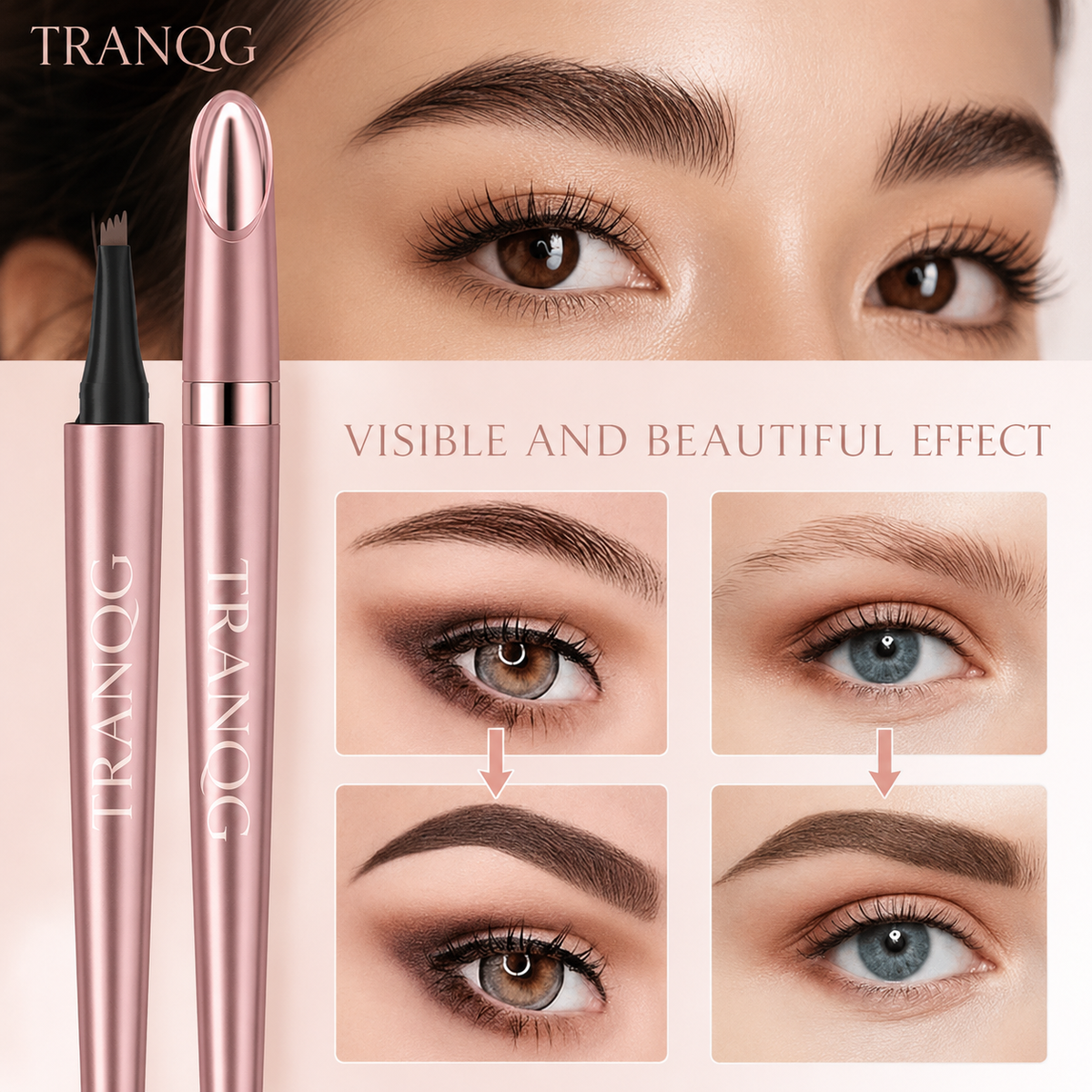 🖌️ Waterproof Micro-Fork Brow Pencil – Natural Hair-Like Brows
