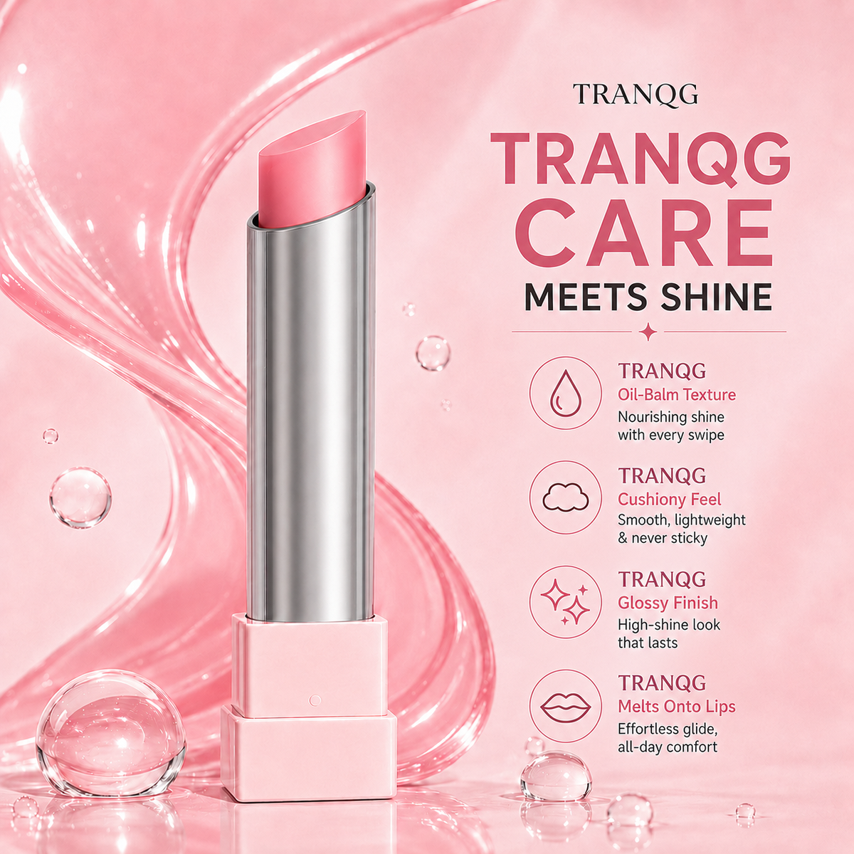 🔥Last Day Buy 1 Get 1 Free|TRANQG GLOW VEIL LIP SHEEN OIL BALM
