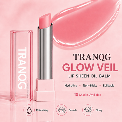 🔥Last Day Buy 1 Get 1 Free|TRANQG GLOW VEIL LIP SHEEN OIL BALM