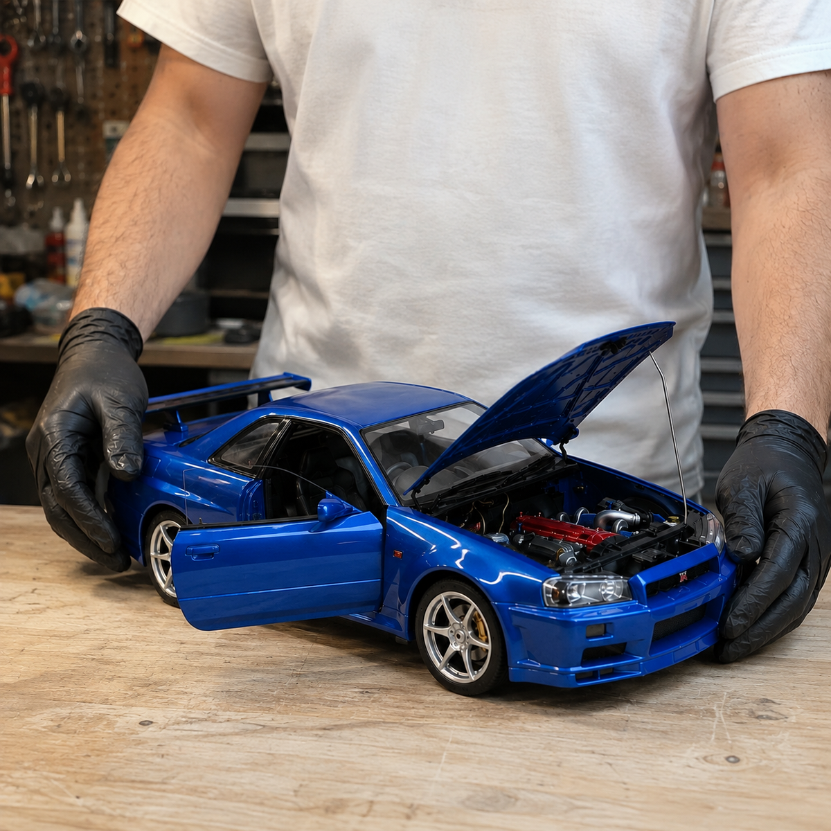 Capo GTR SkyLine GT-R R34 Drift Car Model Building kits 1/12 Scale 2.4Ghz