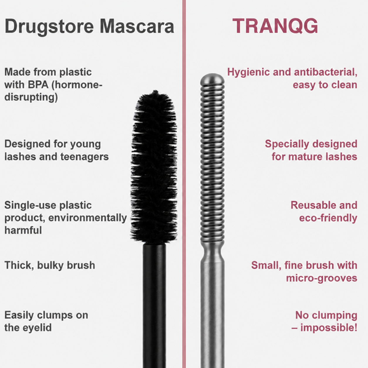 TRANQG® Waterproof Fibre Mascara💧  – Volume & Length without Clumping for Dramatic Moments