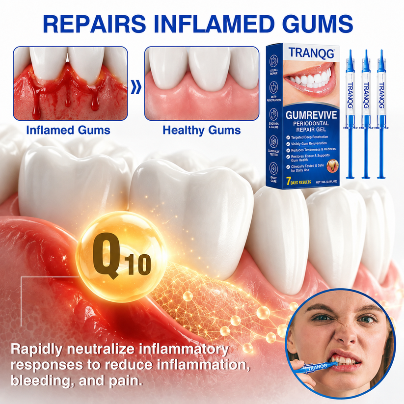 TRANQG GumRevive CoQ10 gum care illustration