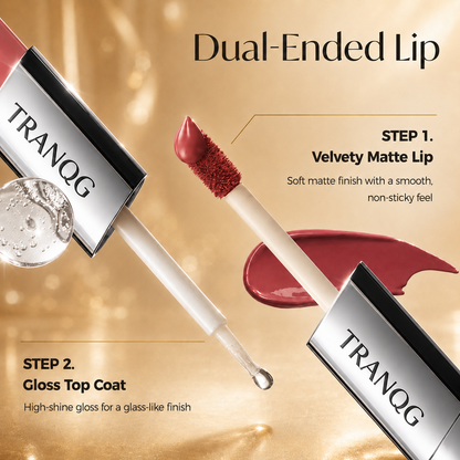 🔆Perfect Twin Lip — Dual-Ended Liquid Lipstick with Velvet Matte Color and Glossy Shine