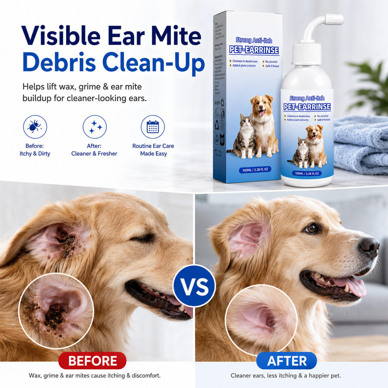 👩‍⚕️Celsiora® Pet Ear Cleansing Solution✅ FDA Approved🐶 🐈️