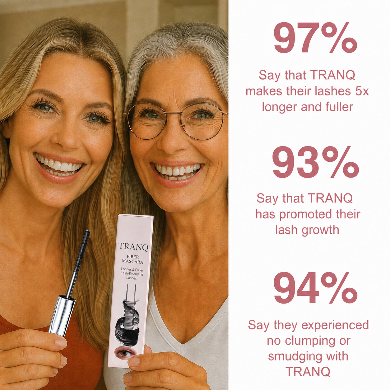 TRANQG® Waterproof Fibre Mascara💧  – Volume & Length without Clumping for Dramatic Moments