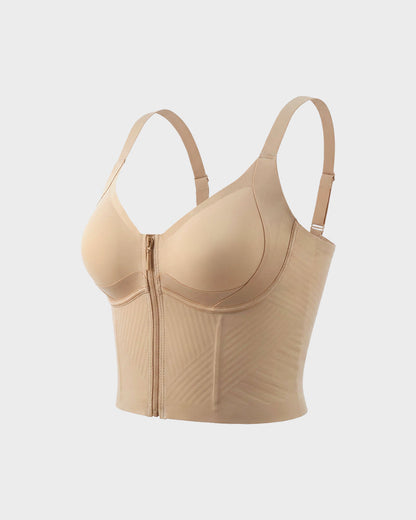 Anti-Gravity™ Zip-Front Shaping Longline Bra