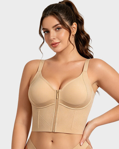 Anti-Gravity™ Zip-Front Shaping Longline Bra