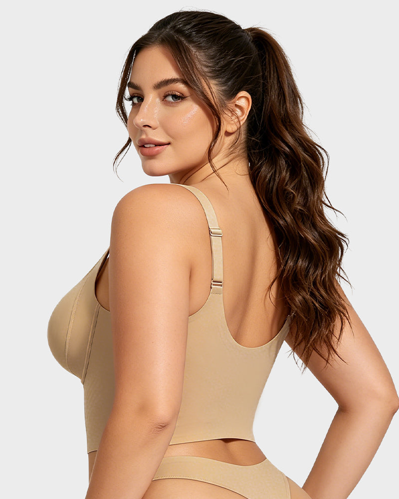 Anti-Gravity™ Zip-Front Shaping Longline Bra