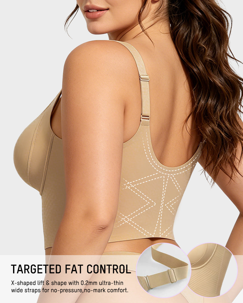 Anti-Gravity™ Zip-Front Shaping Longline Bra