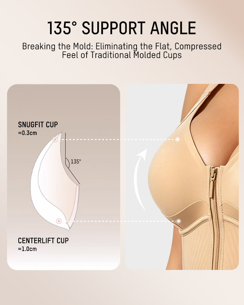 Anti-Gravity™ Zip-Front Shaping Longline Bra