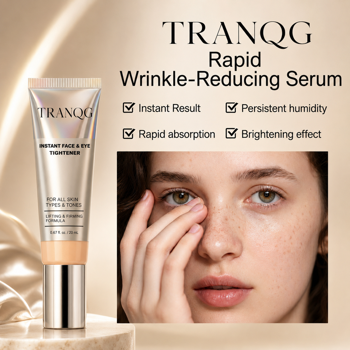 🔆TRANQG™ Instant Face Temporary Tightener – Instant visible results in 60 seconds