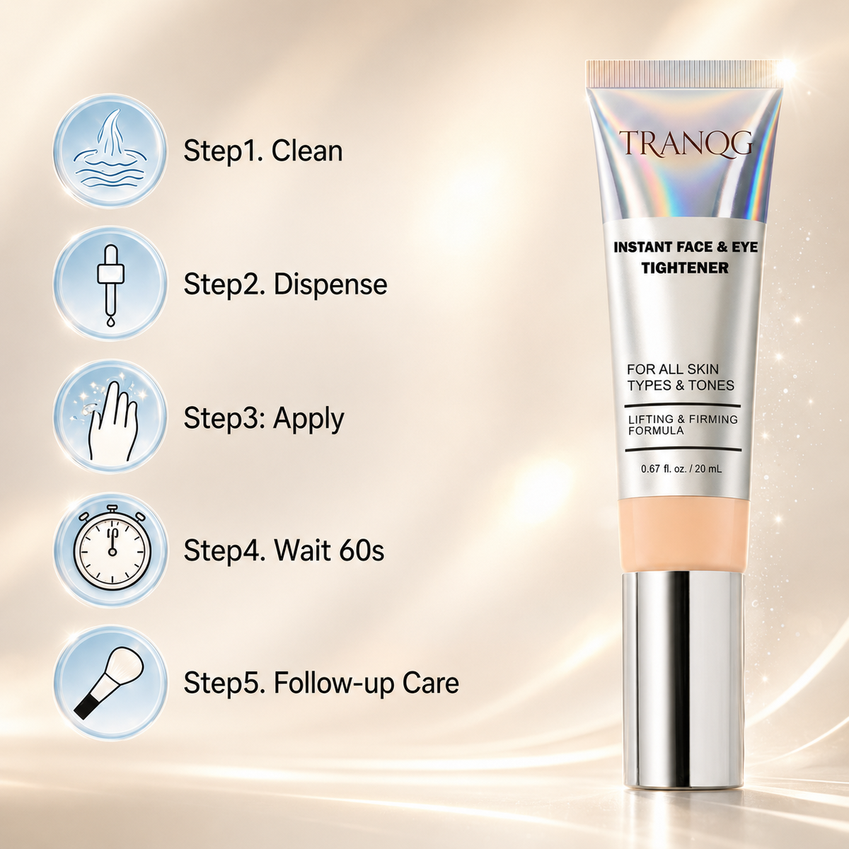 🔆TRANQG™ Instant Face Temporary Tightener – Instant visible results in 60 seconds