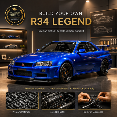Capo GTR SkyLine GT-R R34 Drift Car Model Building kits 1/12 Scale 2.4Ghz