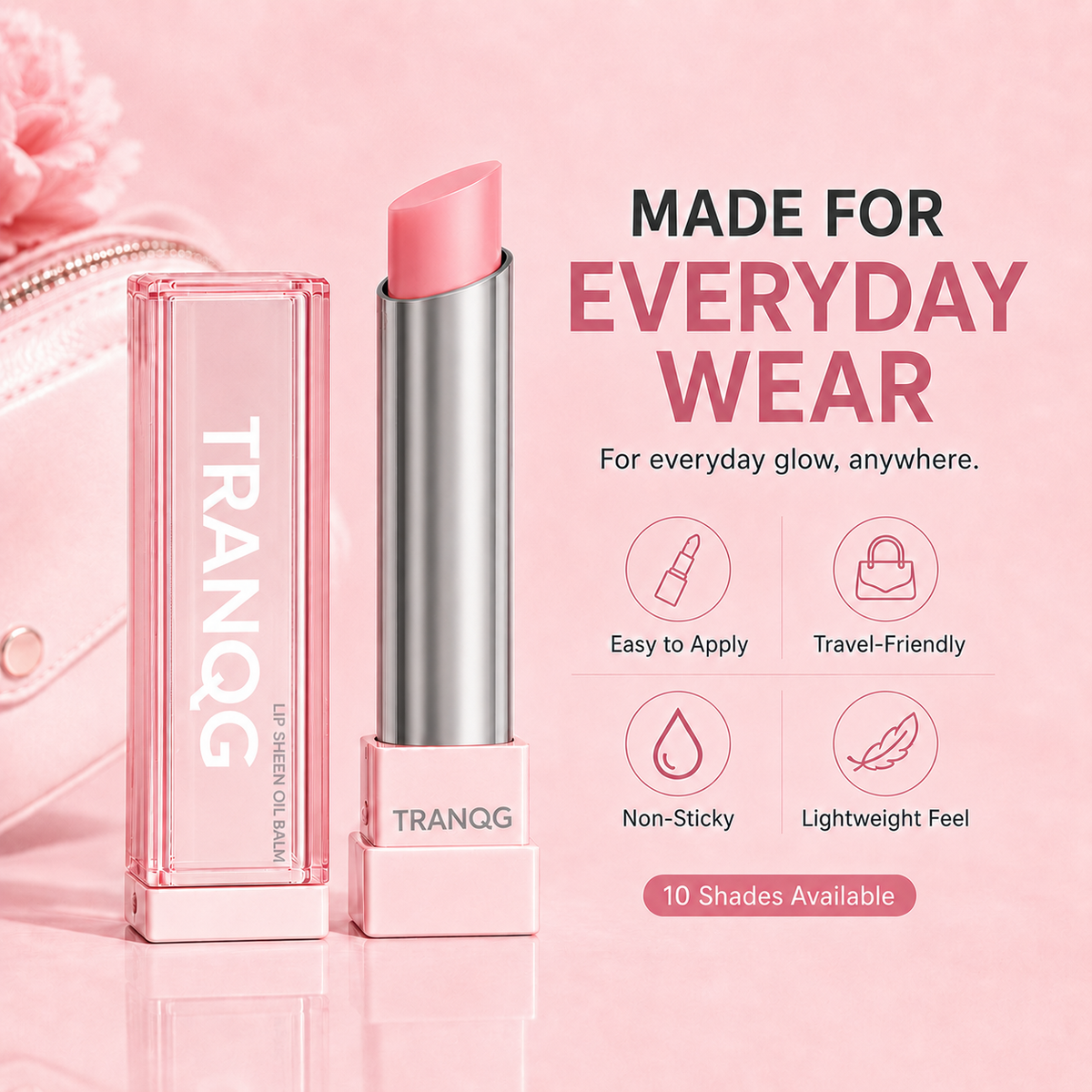 🔥Last Day Buy 1 Get 1 Free|TRANQG GLOW VEIL LIP SHEEN OIL BALM